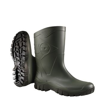 Dunlop K580011 Botas Básicas Con Caña Y Suela De Pvc, Ocio / Jardinería / Agricultura, Verde, Forro Blanco, Talla 37