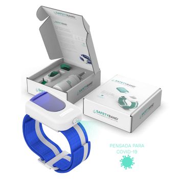 Pulsera Dispensadora De Gel Hidroalcohólico Safetyband Azul