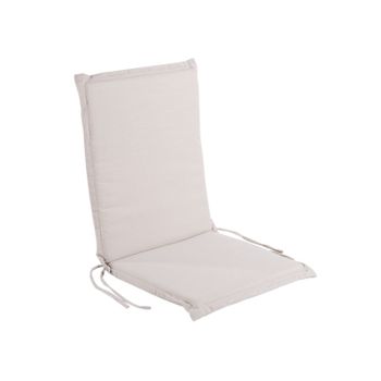 Cojín Para Sillón De Jardín Reclinable Olefin Color Crudo, Medidas 92x42x4 Cm, Repelente Al Agua, Desenfundable, Funda De Cojín Con Relleno Para Sillas De Terraza, Cojines Silla De Comedor Jardín