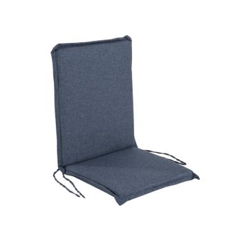 Cojín Para Sillón De Jardín Reclinable Olefin Color Azul, Tamaño 92x42x4 Cm, Repelente Al Agua, Desenfundable