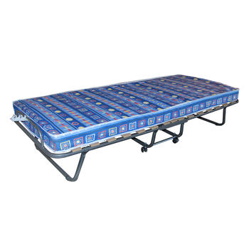 Cama Plegable con Colchón DROM - Azul