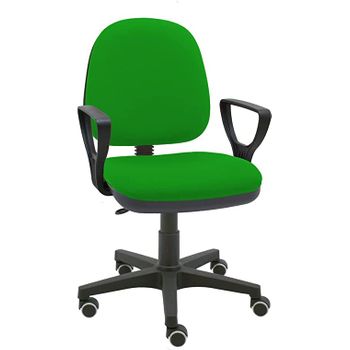 Silla De Escritorio Milano Con Reposabrazos - Tapizado Verde