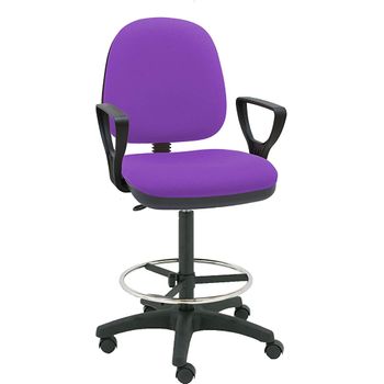 Silla De Oficina Ergonómica 4u Blanca Con Reposabrazos - Malla Blanca.  Tapizado Morado con Ofertas en Carrefour