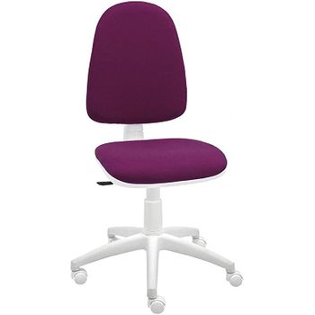 Silla De Escritorio Torino Blanca - Tapizado Magenta