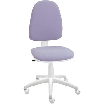 Silla De Oficina Eve Blanca Con Reposabrazos - Tapizado Malva con