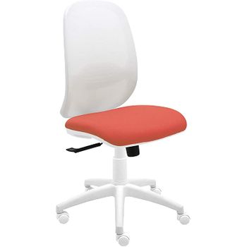 Silla De Oficina Andy Blanca - Tapizado Coral