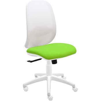 Silla De Oficina Ergonómica 4u Blanca Con Reposabrazos - Malla Blanca.  Tapizado Morado con Ofertas en Carrefour