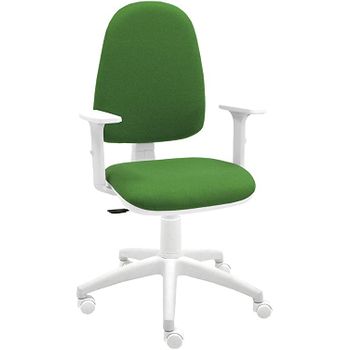 Silla de Escritorio OCTANS Blanca, Asiento Tapizado EcoPiel