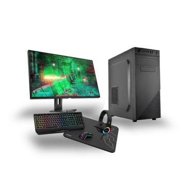 Pc Racing | Ordenador Gaming | Amd Ryzen 5 3400g 3.7ghz | 16gb Ddr4 Ram | 500gb Ssd | Wifi | Monitor 24" Fullhd | Combo Gaming | Windows 11 | 3 Años De Garantia