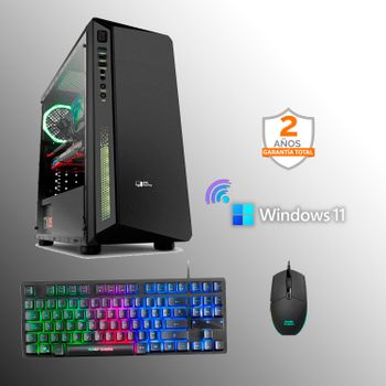 Pack Gaming - Ordenador Gaming  Amd Ryzen 3000g 3.5ghz - 16gb Ram - 256ssd + 1tb Hdd, Wifi + Windows 11 + Teclado Mecanico Y Raton