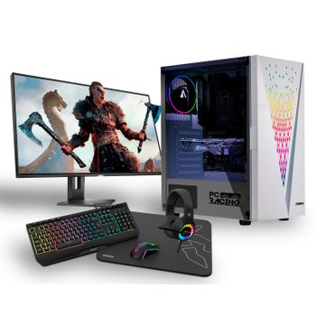 Pc Racing | Pack Gaming - Ordenador Gaming | Amd Ryzen 3 3200g 3.60ghz | 16gb Ram | 256 Ssd + 1tb Hdd | Wifi | Amd Radeon Vega 8 | Monitor 24" Full Hd | Windows 10 | Pack Gaming