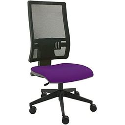 Silla De Oficina Ergonómica Passion - Malla Negra. Tapizado Berenjena