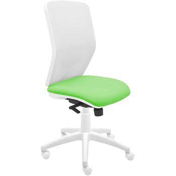 Silla De Oficina Ergonómica Keempat - Malla Blanca. Tapizado Pistacho