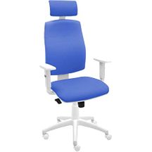 Silla De Oficina Ergonómica 4u Blanca Con Reposabrazos - Malla Blanca.  Tapizado Morado con Ofertas en Carrefour