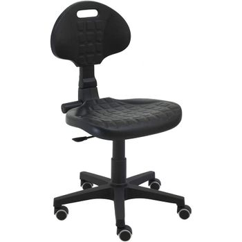 Silla Giratoria De Trabajo Work De Poliuretano Inyectado Negro