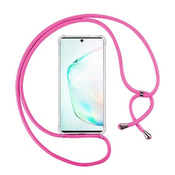 Funda Carcasa Colgante Transparente Anti-shock Cordon Rosa Oppo Find X3 Lite (5g)