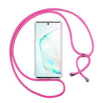 Funda Carcasa Colgante Transparente Anti-shock Cordon Rosa Xiaomi Redmi Note 8 Pro (4g)