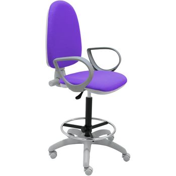 Silla De Oficina Ergonómica 4u Blanca Con Reposabrazos - Malla Blanca.  Tapizado Morado con Ofertas en Carrefour