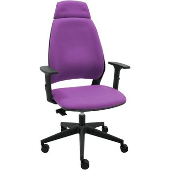 Silla De Oficina Ergonómica 4u Blanca Con Reposabrazos - Malla Blanca.  Tapizado Morado con Ofertas en Carrefour