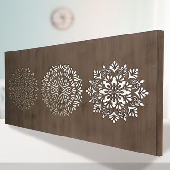 Cuadro Mandala En Madera Calada Ref. Mosaico Ref. 154 150x80cm - Blanco  Envejecido con Ofertas en Carrefour