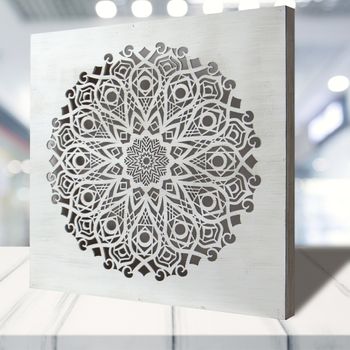 Cuadro Mandala En Madera Calada Ref. Mosaico Ref. 160 150x60cm - Blanco  Envejecido con Ofertas en Carrefour