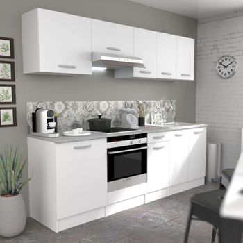 Cocina Modular Eko En Color Blanco Mate 240 Cm 8 Muebles