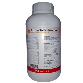 Labiana Premezcla Vitamínica En Solución Oral Para Animales Aquachock® Amino, 1 Litro