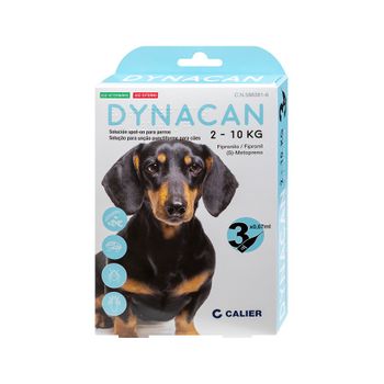 Pipetas Antiparasitarias Externas Dynacan 2-10 Kg, 3 Pipetas