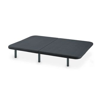 Base tapizada partida Malla 3D Transpirable Gris con patas - 90x200 cm