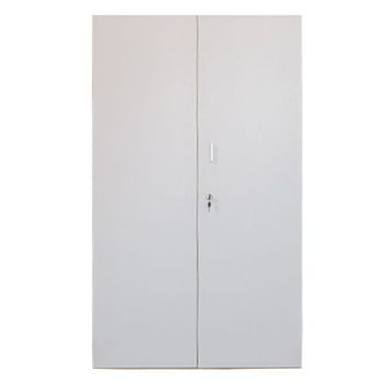 Armario De Oficina 4 Estantes Con Puertas 160x90x42cm Blanco Ofilike