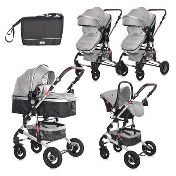 Carrito De Bebé Trío Convertible Con Bolso Lora Lorelli Rosado con