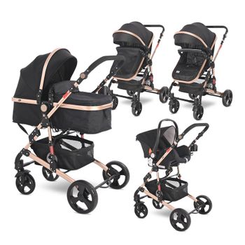 Bebelissimo - Carrito De Bebé Tres Piezas 3 En 1 - Silla De Paseo Para  Niños - Carricoche De 3 Piezas - 0-22kg - Nicea