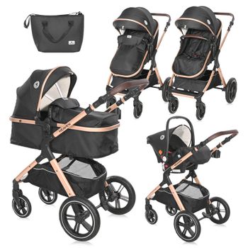 Carrito de Bebé 3 in 1 LORELLI Alba Blue (Azul)