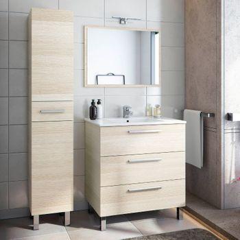 Pack Muebles Baño Aruba Melamina Miroytengo Aruba - Roble Alaska con  Ofertas en Carrefour