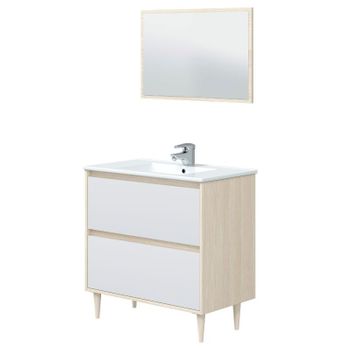 Mueble Baño Melamina Miroytengo Lavabo 82x47x92 Cm - Cambrian Y