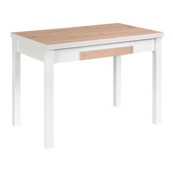 Mesa De Cocina Plegable Bayona Patas Blancas 90 Cm (ancho) X 76 Cm (alto) X  50 - 70 Cm (fondo) con Ofertas en Carrefour