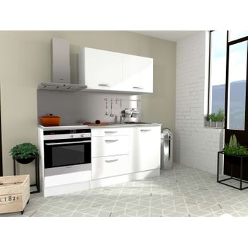 Cocina Modular Eko En Color Blanco Mate 180 Cm 5 Módulos