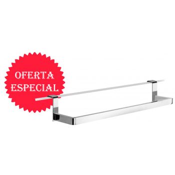 Toallero De 38cm Inox Cromado Brillo Tubo Cuadrado