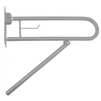 Barra Abatible De 73cm Con Soporte Pared/suelo. Acero Inox Mate.