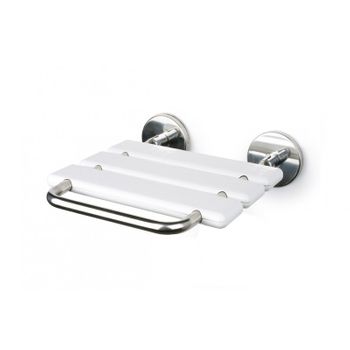 Asiento Para Ducha Abatible Con Asa Acero Inox Brillo