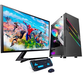 Ordenador Gaming Pack Pc -amd Ryzen 3-3200g | 16 Gb Ram Ddr4 | 480gb Ssd + 1tb Hdd|monitor 27" + Teclado/raton | Windows 11 | 3 Años De Garantia