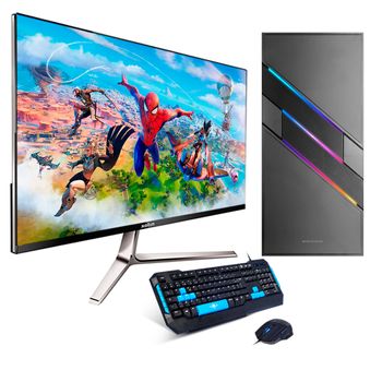 Ordenador Gaming Pack Pc -amd Ryzen 5-4600g | 16 Gb Ram Ddr4 | 480 Gb Ssd + 1tb Hdd|monitor 27" + Teclado/raton | Windows 11 | 3 Años De Garantia