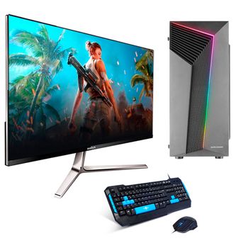 Ordenador Gaming Pack Pc -amd Ryzen 3-3200g | 16 Gb Ram Ddr4 | 480gb Ssd + 1tb Hdd|monitor 27" + Teclado/raton | Windows 11 | 3 Años De Garantia