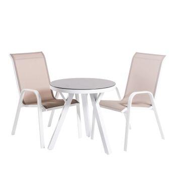 Conjunto Muebles Terraza Y Balcón C/2 Sillas Y Mesa Redonda Plegables  Aktive con Ofertas en Carrefour