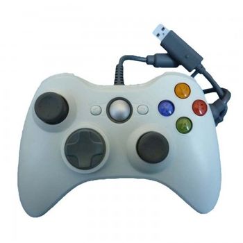 Mando Compatible Blanco Con Cable Para Xbox 360
