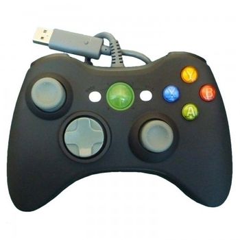 Mando Compatible Negro Con Cable Para Xbox 360