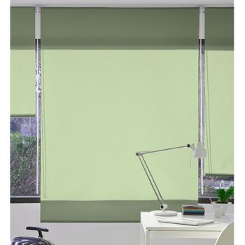 Estor Enrollable Translucido Liso Jerte De 80 X 230 Cm. Verde Manzana, Decoración Nuevo Estilo