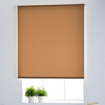 Estor Enrollable Translucido Liso Jerte De 130 X 230 Cm. Turrón, Decoración Nuevo Estilo