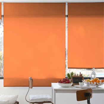 Estor Enrollable Translucido Liso Jerte De 90 X 230 Cm. Naranja, Decoración Nuevo Estilo