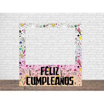 Oedim Feliz Cumpleaños 100 X 100 Cm, Eventos O Celebraciones Puntuales | Ventana Troquelada | Photocall Cartón, Multicolor